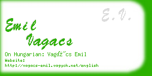 emil vagacs business card